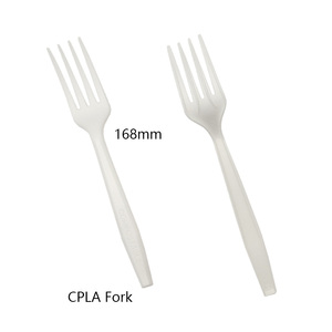 Couverts jetables élégants en CPLA noir – Couteau, fourchette, cuillère écologiques et modernes pour salons VIP - Product Image 3