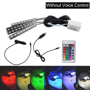 5050 véhicule ambiante décoration intérieure de voiture de lumières d'ambiance led lampe lumière de musique de voiture - Product Image 4
