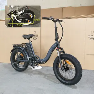 Klappbares Elektrofahrrad dicke Reifen Elektrofahrrad E-Bike große Reichweite 20 Zoll 250 W individuelles 500 W klappbares E-Bike