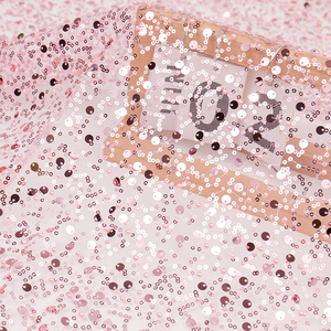 Cổ điển Bling Bling Glister Wedding Dress Vải Thêu Ren hạt Sequins vải tuyn bán buôn lưới cho hiển thị - Product Image 4