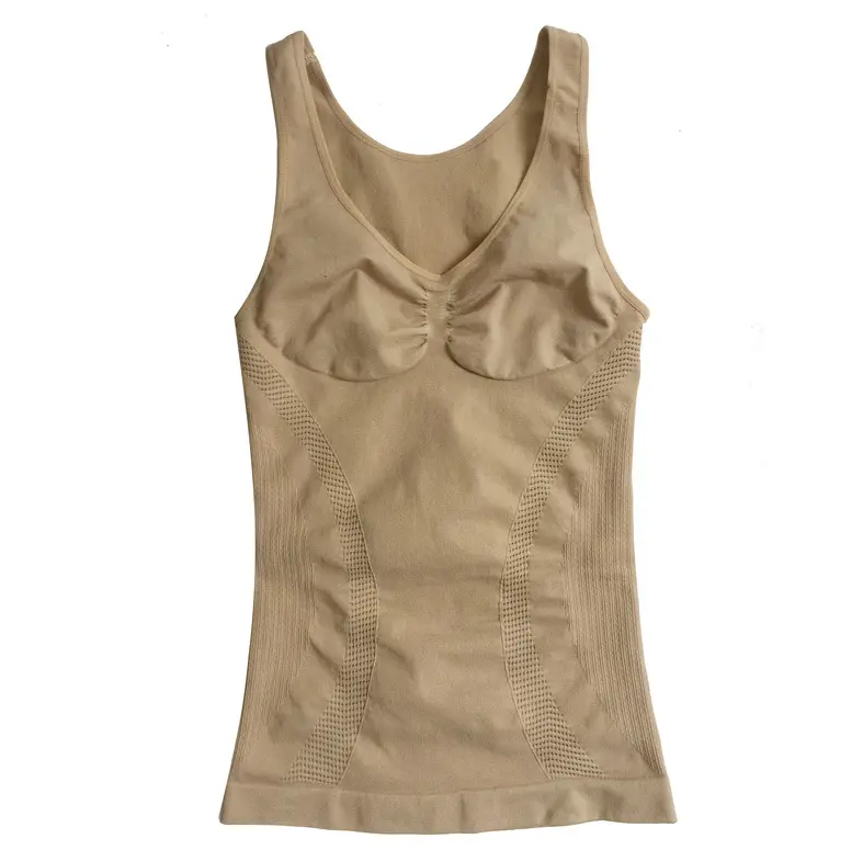 Женская компрессионная рубашка W060, утягивающий корректирующий жилет, майка без рукавов, Корректирующее белье для живота