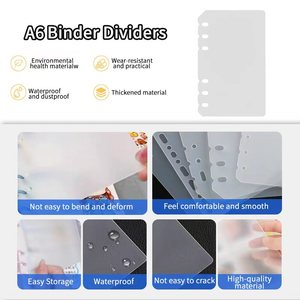 فاصل ملفات بلاستيكي شفاف مصنوع من البولي بروبيلين - فاصل كلاسيكي سميك وبأسعار معقولة لدفتر الملاحظات ذو الحلقات - Product Image 2