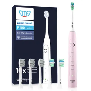 Venta al por mayor de calidad sónica eléctrica en forma de U cepillo de dientes para adultos cabeza eléctrica inteligente