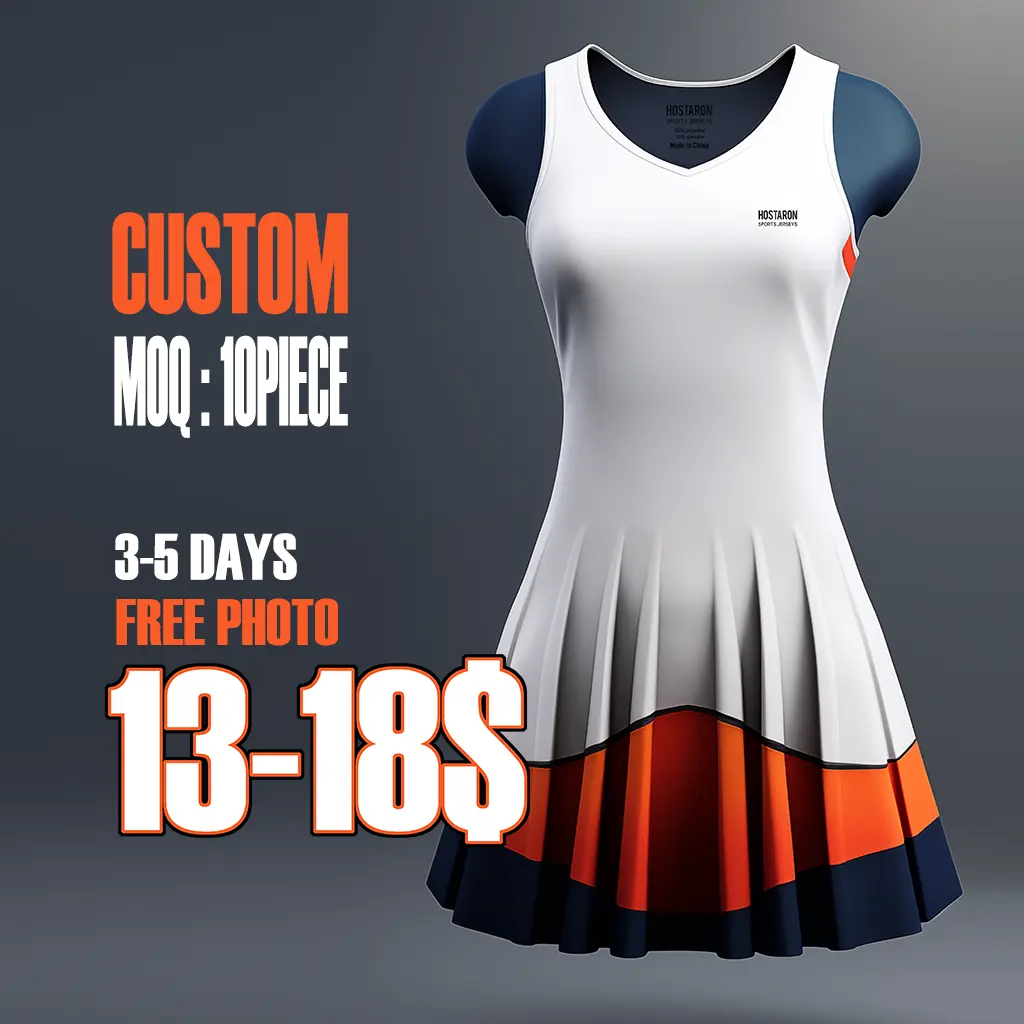 HOSTARON Personalizado One Piece Fitness Ginásio Ativo Pickleball Calça Saia Tênis Set Vestido Warm-up Curto Mulheres