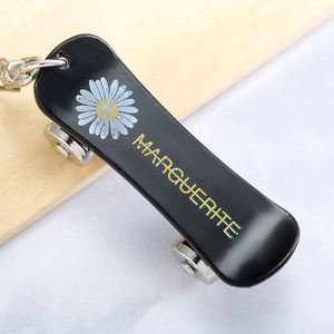 Creative Hip-Hop Style Car Bag Pendant Holiday Gift Personalized Daisy Scooter Metal Keychain - Product Image 3