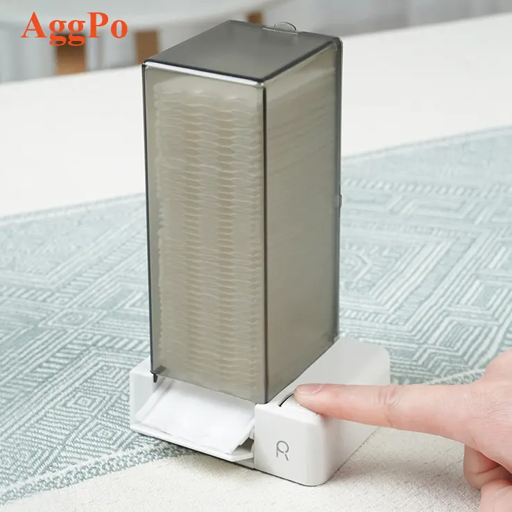 Push type cotton pad dispenser box cosmetic tissue organizer holder case