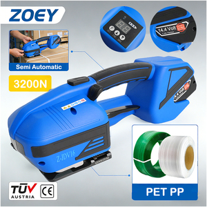 Herramienta de Flejado Eléctrica ZOEY JDV para Flejado de 13-16 mm, Herramienta de Flejado Manual a Batería para Embalaje de Cartones y Palets - Product Image 1