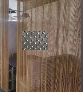 美しいステンレス製のスパイラルロープフレキシブルメッシュカーテン（ホテルロビー用） - Product Image 5