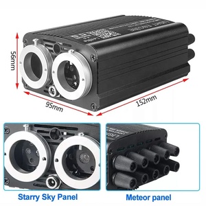 32W 듀얼 헤드 LED 반짝임 광섬유 별빛 헤드라이너 키트 IP65 유성 슈팅 스타 천장 0.75mm 3 미터 1000pcs + 200pcs - Product Image 3