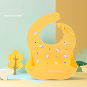 Bavoir bébé en silicone imperméable, réglable, en forme de U, pour tout-petits, avec logo personnalisé, vente en gros - Product Image 6