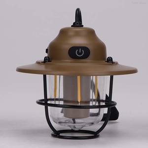 Lampe suspendue vintage à LED, fer à repasser manuel, ABS+PC, pour le camping en plein air, rechargeable, étanche IP44, à intensité variable - Product Image 4