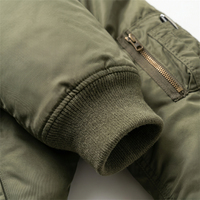 Chaqueta Bomber TOPSHOW Personalizada con Cierre, de Algodón y Nailon, Estilo Vintage, con Forro de Piel Sintética, para Aviador, Piloto, Invierno, para Hombre