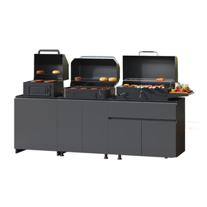 5 fuochi a Gas naturale barbecue griglia girarrosto <span class=keywords><strong>in</strong></span> <span class=keywords><strong>vetro</strong></span> temperato <span class=keywords><strong>in</strong></span> alluminio inox lavandino per mobili da giardino accessorio per uso esterno - Product Image 3