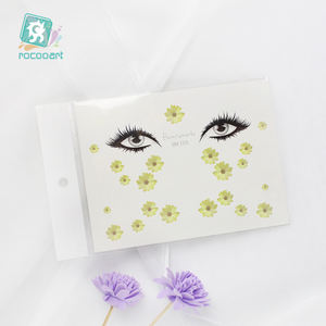 Rocooart último Sexy pequeña Daisy flor cara peca hacer temporales del tatuaje etiqueta engomada del tatuaje fiesta de belleza ceja del tatuaje pegatinas - Product Image 5