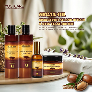 Ensemble de shampooing nourrissant et lissant à l'huile d'argan YOGI, ensembles de soins capillaires hydratants à l'argan marocain, fabricant - Product Image 1