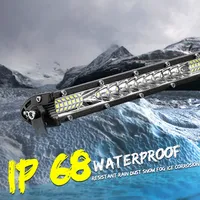 Barre lumineuse LED fine de 22 pouces 104W 12000LM 6000K à une seule rangée, feux de travail et de conduite tout-terrain pour camions, SUV/ATV/tracteurs/bateaux 12V 24V IP68
