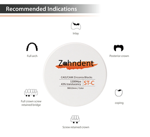 Zahndent 1200mpa uốn sức mạnh chất lượng cao răng vương miện cấy ghép nha khoa Zirconia khối giá - Product Image 6