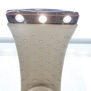 Chaise de pédicure électrique inclinable de luxe en fibre de verre beige, équipement de salon de manucure, soin des pieds, spa magnétique à remous - Product Image 5