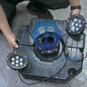 양식장 연못 분수 에어레이터, 원격 제어 LED 조명이 있는 부유식 물 분사 에어 펌프 (야외 연못, 호수용) - Product Image 4