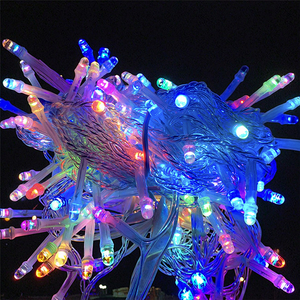RGB Led String Lights Waterproof Outdoor Decorative Lighting for Christmas Wedding Garden Holiday Landscape Home Decoration