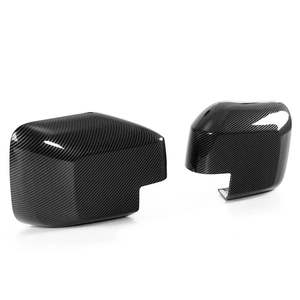 Cubiertas de Espejos de Fibra de Carbono para Ford Bronco 2021-2023, Negro Brillante con Franja Roja, Juego Completo - Product Image 2