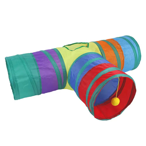 Meilleure vente Tunnel de jouet pour chat pliable interactif simple et écologique classique avec design arc-en-ciel pour une utilisation intérieure et extérieure - Product Image 5