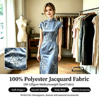 Tissu Jacquard en Polyester de Qualité Supérieure, Poids Moyen, Vente en Gros Usine, Idéal pour Robes, Hauts, Manteaux, Blazers et Jupes pour Femmes