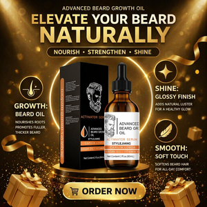 Olio per <span class=keywords><strong>Barba</strong></span> 3 in 1 Puro Nutriente Idratante e Lucidante Cura Profonda per la <span class=keywords><strong>Barba</strong></span> e i Capelli da <span class=keywords><strong>Uomo</strong></span> - Product Image 1