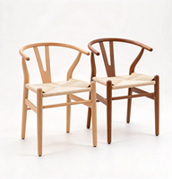 Chaise Y vintage en bois massif, fauteuil de salle à manger en corde de papier tressée, chaise de salle à manger nordique de style chinois moderne
