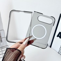 Casing Ponsel Magnetik Transparan Berkualitas Tinggi untuk iPhone 18 Fold Ultra Samsung Z Fold 8 Ultra, Anti Benturan, Hard Back