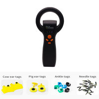 Lector RFID ISO 11784 11785 para Animales, 134.2KHz FDX-B HDX, Escáner Electrónico Portátil de Etiquetas de Oreja