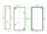 Boîtier en plastique ABS de bureau BMD 60033 pour la surveillance et les capteurs IoT, conception de petite boîte de jonction, 81 x 41 x 20 mm