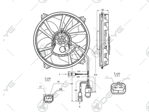 OE 1253.N5 1253.T2 résistance <span class=keywords><strong>de</strong></span> ventilateur <span class=keywords><strong>de</strong></span> refroidissement <span class=keywords><strong>de</strong></span> radiateur 12v avec module d'unité <span class=keywords><strong>de</strong></span> commande pour PEUGEOT 807 <span class=keywords><strong>308</strong></span> FIAT ULYSSE LANCIA PHEDRA - Product Image 6