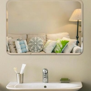 Customizable Modern <b>Silver</b> Frameless Half Dressing Decor Rectangular Wall <b>Mirror</b> Glass Material for Bathroom or Home - Product Image 6