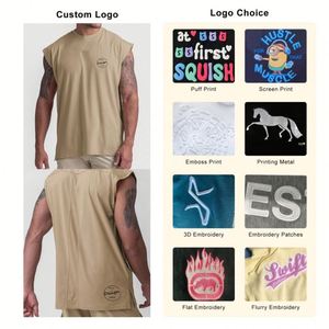 Sleeveless Custom <b>Tank</b> <b>Top</b> Screen Print High Quality Athletic Muscle Oversized Tee Cotton Gym Plus Size <b>Tank</b> <b>Top</b> <b>Men</b> - Product Image 3