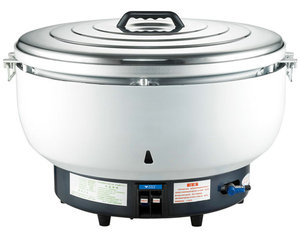 Autocuiseur à riz automatique à gaz 30 litres, cuve intérieure en acier inoxydable, usage commercial et hôtelier, avec spatule, tasse doseuse et maintien au chaud automatique - Product Image 1