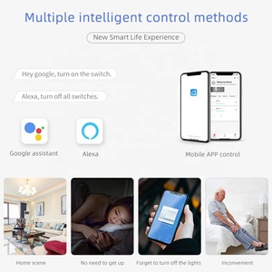 Interrupteur mural intelligent Zigbee 3.0 10A avec contrôle via l'application Smart Life, commande vocale IA et tactile, panneau en verre trempé incurvé - Product Image 4