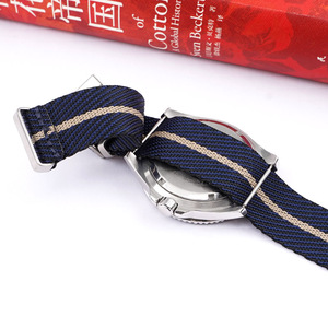 Correa de <span class=keywords><strong>Reloj</strong></span> de Una Pieza Ajustable de Nailon Tejido de 18 mm 20 mm 22 mm 24 mm de Sarga a Rayas de Lona para <span class=keywords><strong>Reloj</strong></span> <span class=keywords><strong>Tudor</strong></span> - Product Image 6