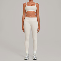 Ensemble de sport et yoga pour femmes, nouveau design 2026, bleu clair, soutien-gorge de yoga et leggings, vente en gros, pour entraînement et fitness