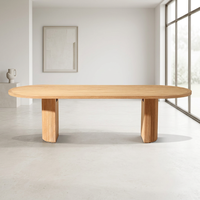 Table Ronde de Style Moderne Simple, Meubles Adaptés aux Restaurants ou aux Salles à Manger Extérieures, Fabriquée en Bois de Teck Durable