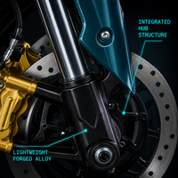 Kit d'amortisseurs avant inversés en alliage d'aluminium CNC, fourche de suspension réglable pour moto avec guidon et plaque de liaison supérieure