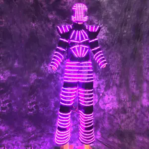 舞台舞蹈表演LED机器人服装David Guetta LED机器人套装照明Kryoman机器人高跷衣服夜光服装