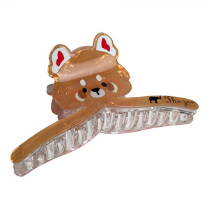 Fanyue 11CM Fermagli per Capelli in Plastica Acrilica a Forma di Animali Cartoon, Cani, Panda, Scimmie, Moda 2024 - Product Image 5