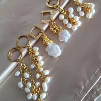 Pendientes de Perlas de Agua Dulce Genuinas en Forma de Gota Pequeña, Chapados en Oro de 18k, Hechos a Mano, Joyería Impermeable para Mujer, Regalos