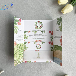 Eleganti Inviti di Nozze Personalizzati a Tre Pieghe con Buste e Biglietti Coordinati - Product Image 2