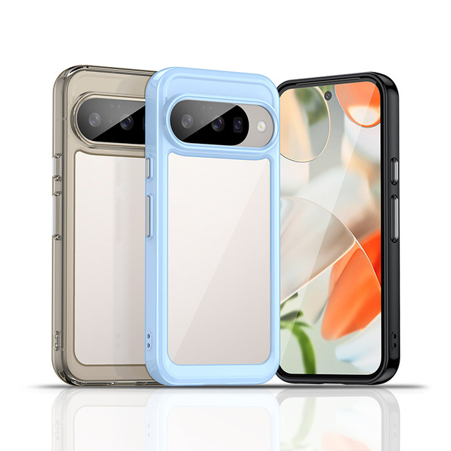 Wholesale Transparent Phone case for Google Pixel 10 Pro Pixel 9 7 8Pro XL 8A/7A/6A Colorful Series Acrylic TPU Phone Case