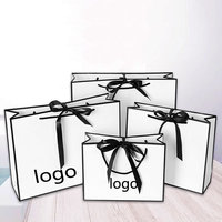 Sacs cadeaux promotionnels personnalisés, sacs en papier personnalisés pour vêtements, bijoux, emballages, shopping, avec votre propre logo pour les entreprises