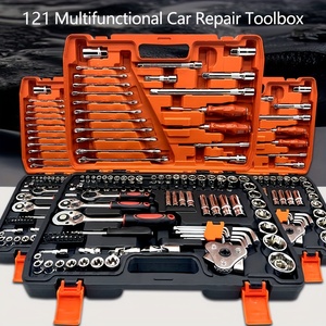 121pcs Auto Repair DIY Mechanic's Tool <b>Set</b> Quick Ratchet Wrench <b>Screwdriver</b> Sockets with <b>Bit</b> OEM Hard Case for Home Use - Product Image 2