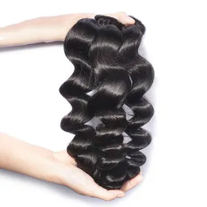 Cabelo venda quente estilo onda solta vison brasileiro virgem cabelo extensão caixa atacado