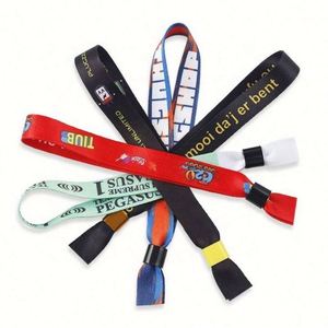 Bracelet à glissière personnalisé à usage unique en tissu polyester avec impression par sublimation pour événements et festivals - Product Image 6